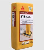 Grout cementoso de retracción compensada, Sika Grout-212 Fluid Pro de Sika. Saco: 25 Kg